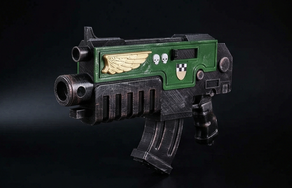 Greencade's Furious Vengeance Bolter replica prop from Warhammer 40K