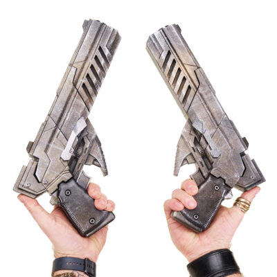 Original Arkham Knight Pistols Replica Prop Red Hood Cosplay Greencade