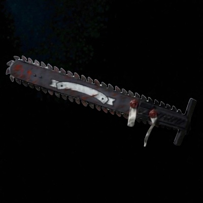 Greencade's listing image for the Eviscerator Chainsword replica prop pre-order