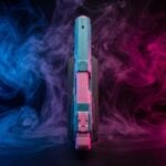 Rebecca's Pistol Pink Teal Cyberpunk 2077 Replica prop Greencade